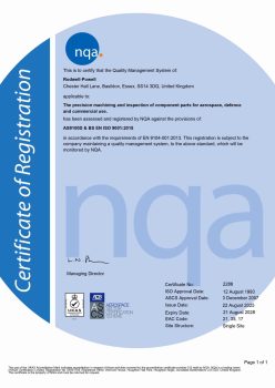 AS9100D + BS EN ISO 9001_2015 Certificate 2286 - 22. August 2025